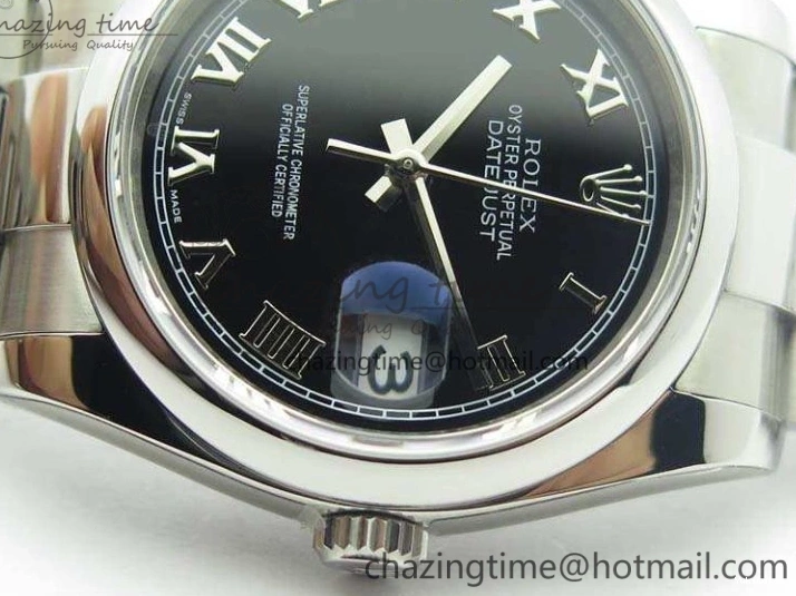 DateJust SS 36mm Best 904L SA3135 Bracelet 116200 Roman Dial SS On ARF Black Oyster 1:1 Edition 0322